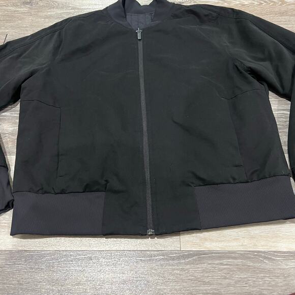 Lululemon Athletica Black Bomber Jacket Reversible Size 10 - Picture 8 of 12